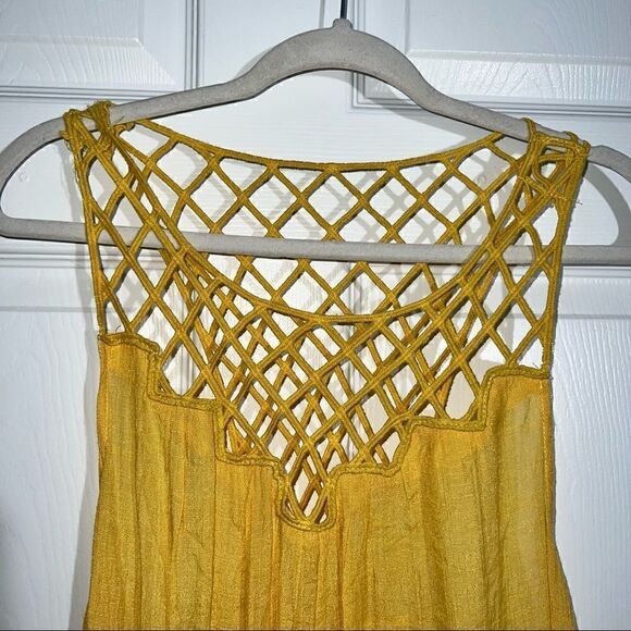 Entro Mustard Yellow tank tunic with netting in front &back - Picture 4 of 14